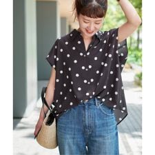 《WEB限定追加5予約》ドットフレンチスリーブシャツ