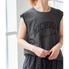 ミニ裏毛ロゴノースリーブプルオーバー