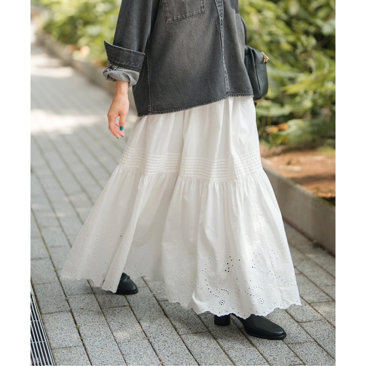 追加》エンブロイダリーレーススカート | スピック＆スパン(Spick and