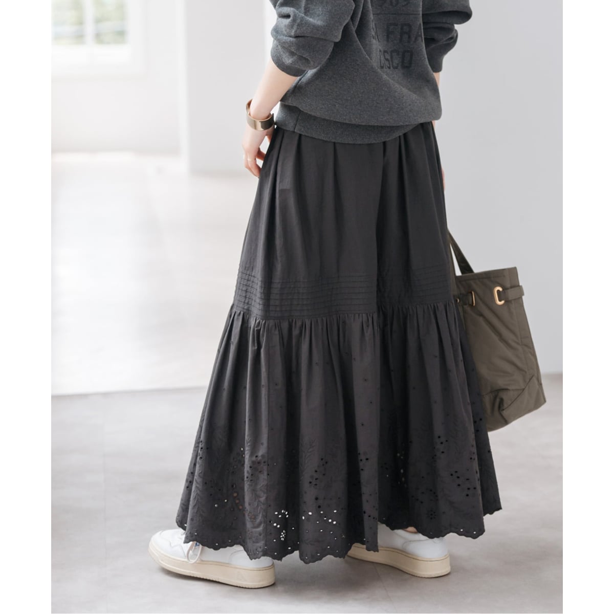 追加》エンブロイダリーレーススカート | スピック＆スパン(Spick and