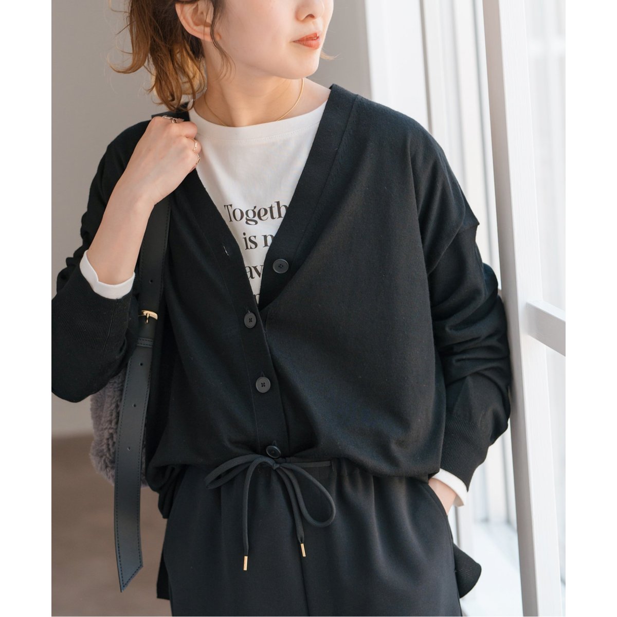 spick&span グレーガーディガンブラウスセット スピック＆スパン(Spick and Span) レディース カーディガン の