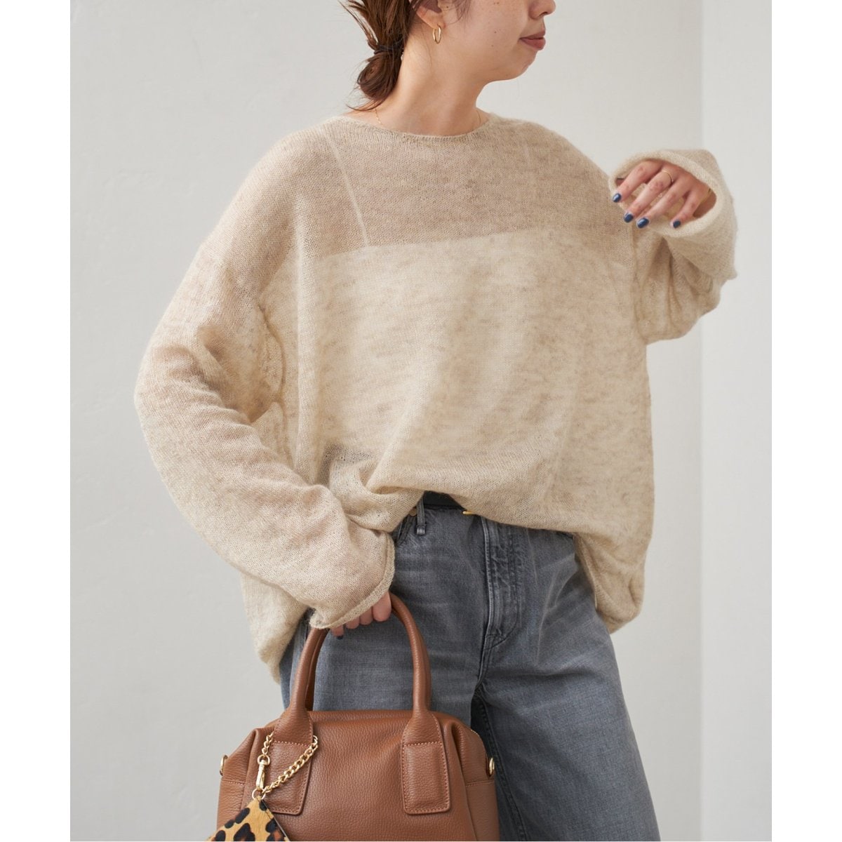 ✨Spick & Span✨CHESS ルーズボートネックニット　ピンク Spick & Span｜スピック アンド スパンのニット/セーター