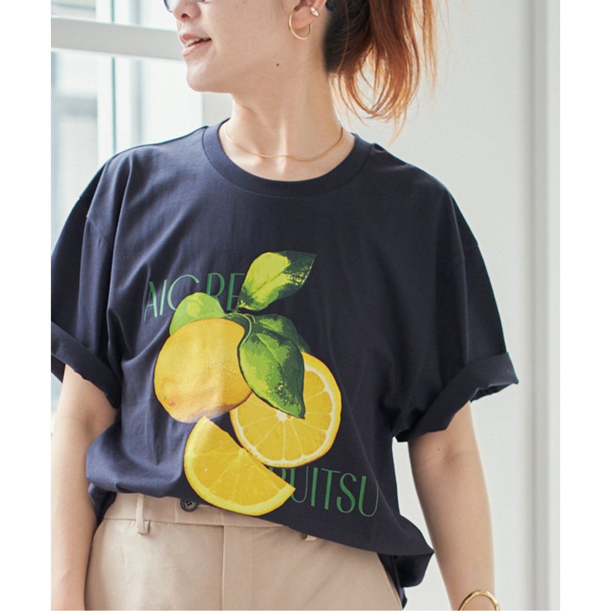スピックアンドスパン　汗染み防止　コクーンシルエットTシャツ　新品　spick 汗ジミ防止 / コクーンシルエットTシャツ｜スピックアンドスパン