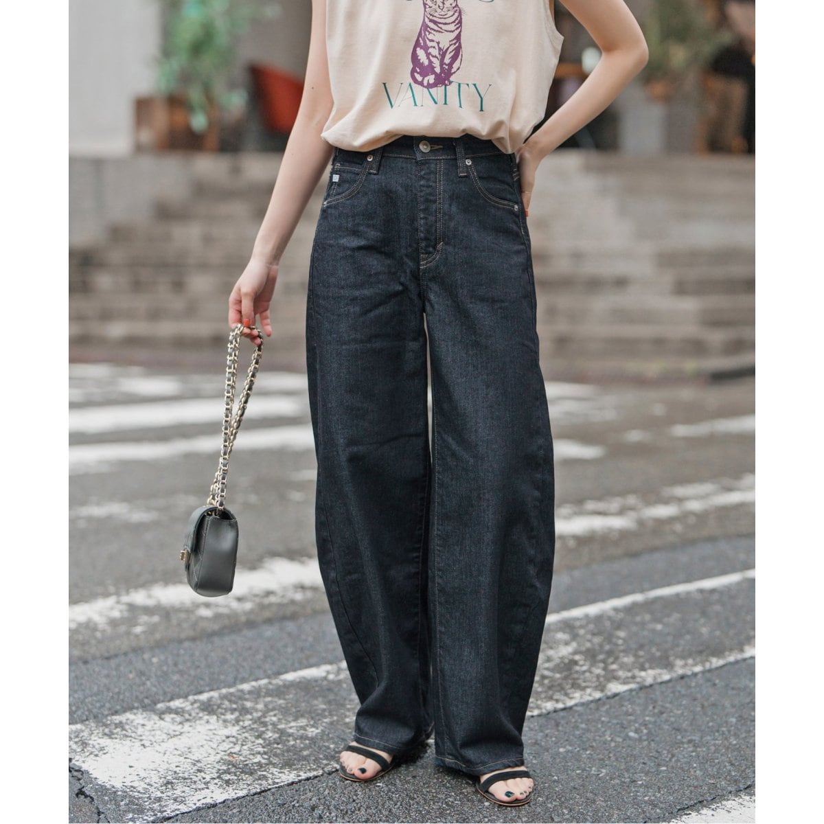 スローブイエナ　ディッキーズ　パンツ Dickies/ディッキーズ SLOBE別注 ハイウエストスラックス