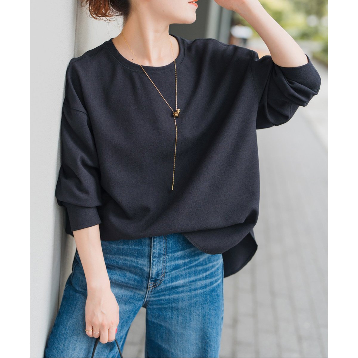 Spick&Span ドットジャガードボリュームスリーブブラウス　ブラック ドットジャガードボリュームスリーブブラウス | スピック