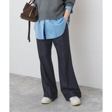 手洗い可 / ウールブレンドフレアパンツ