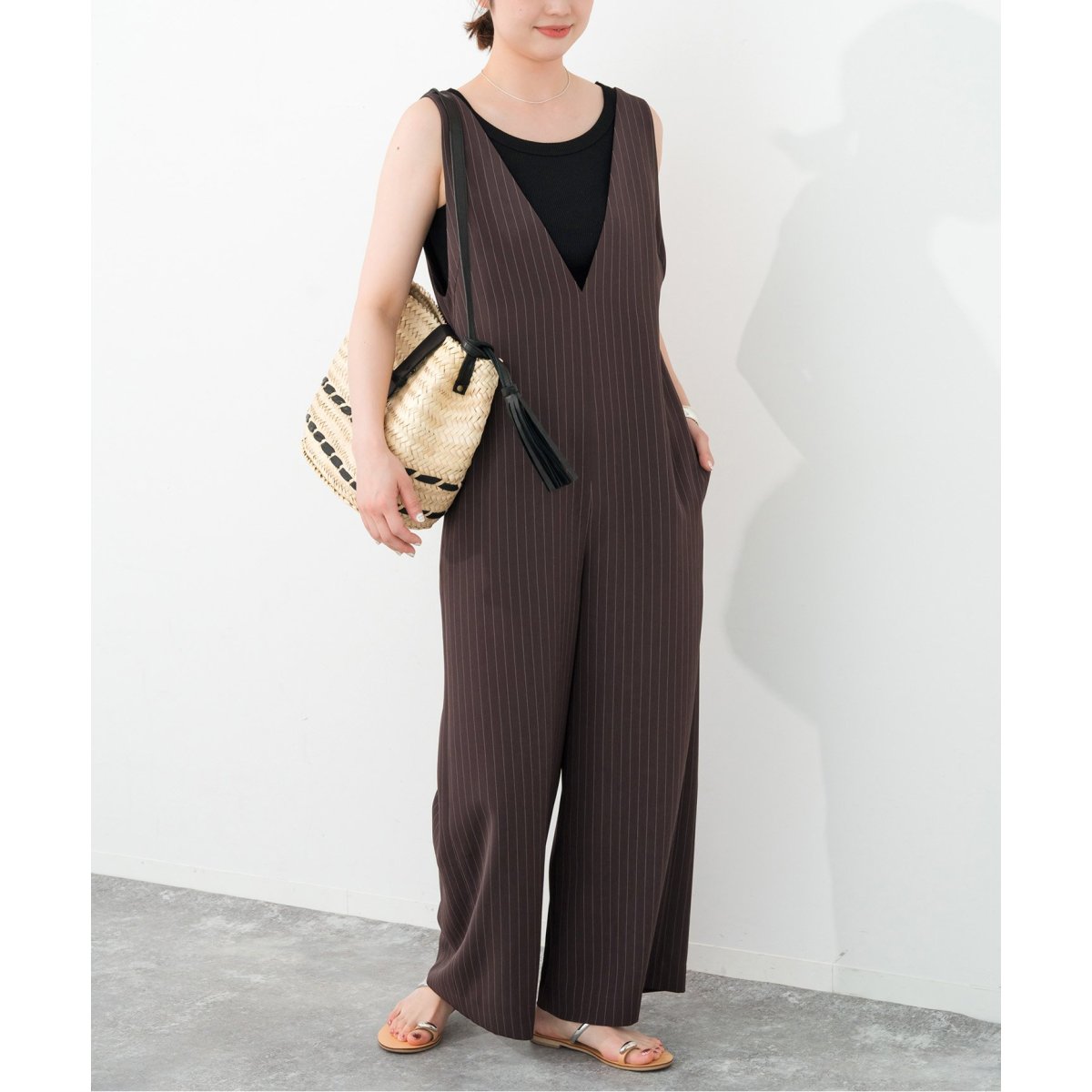 Spick & Span】ルーズフィットチノストレート ベージュブ