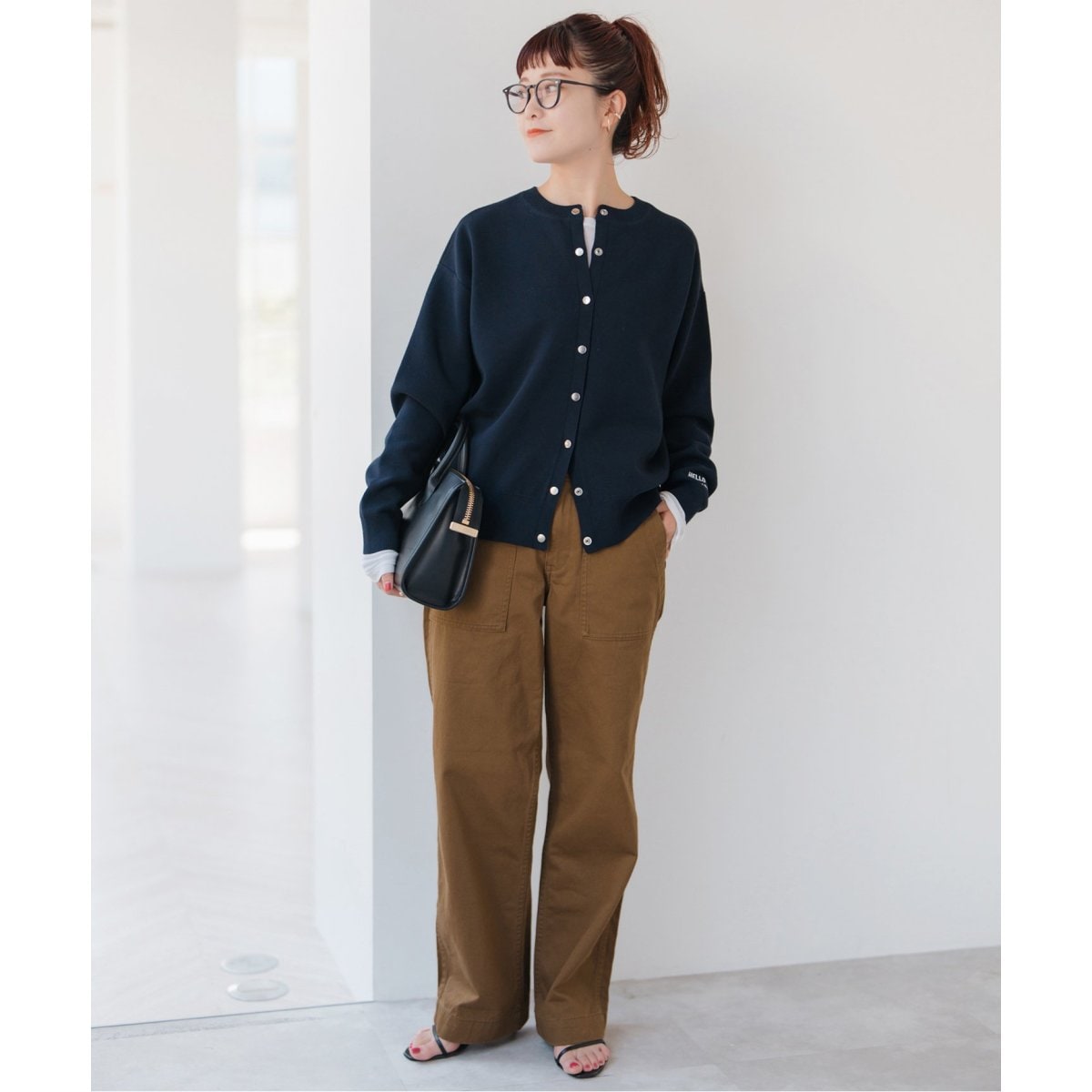 スピックアンドスパン◡̈ルーズベイカーパンツ⭐︎ブラック22 Spick & Span(スピックアンドスパン)の「≪予約≫ルーズベイカー