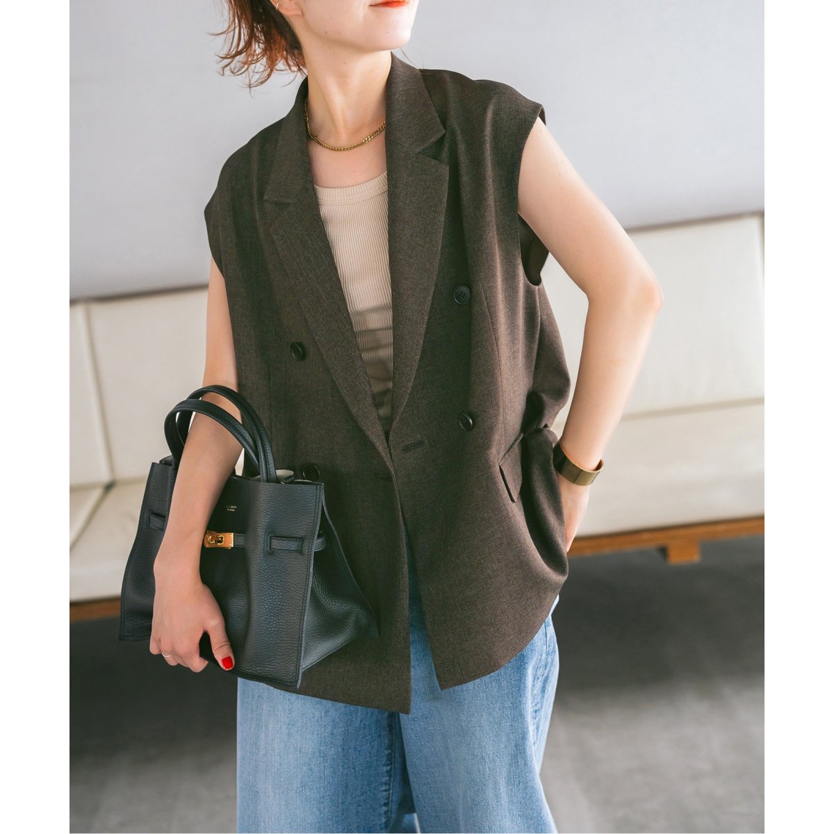 スピック＆スパン(Spick and Span) レディース ベスト・ジレ の