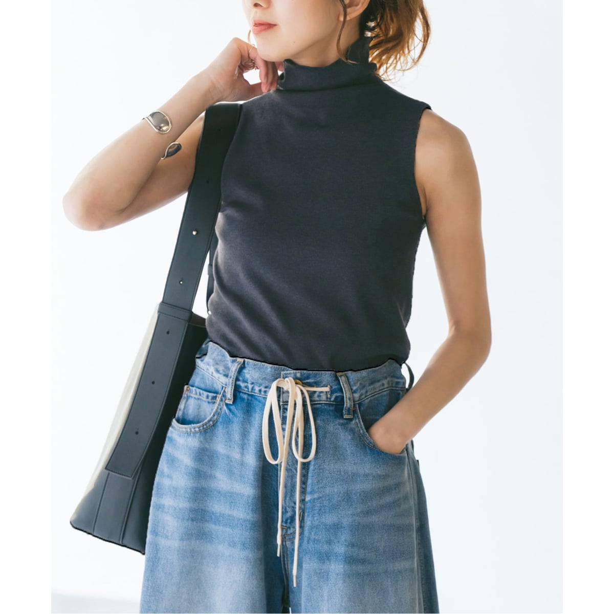 ✨美品✨スピックアンドスパン フォックスウール ロングリブタートル プルオーバー Spick and Span フォックスウール ロングリブタートルプル