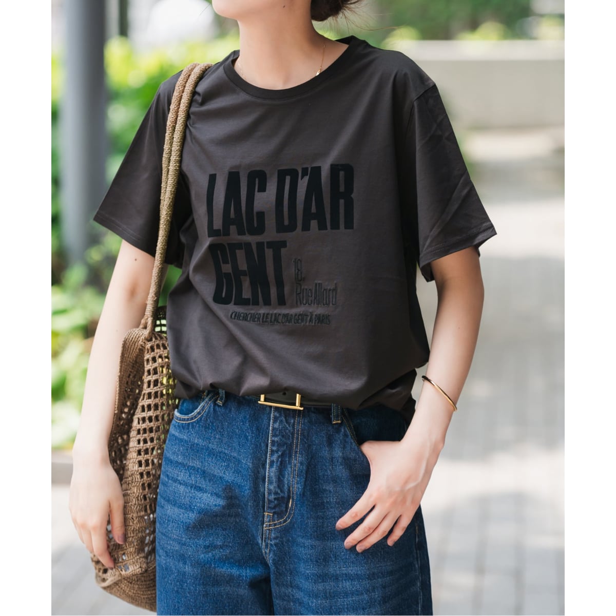 スピックアンドスパン　汗ジミ防止 / コクーンシルエットTシャツ　新品　黒 汗ジミ防止 / コクーンシルエットTシャツ（Tシャツ／カットソー