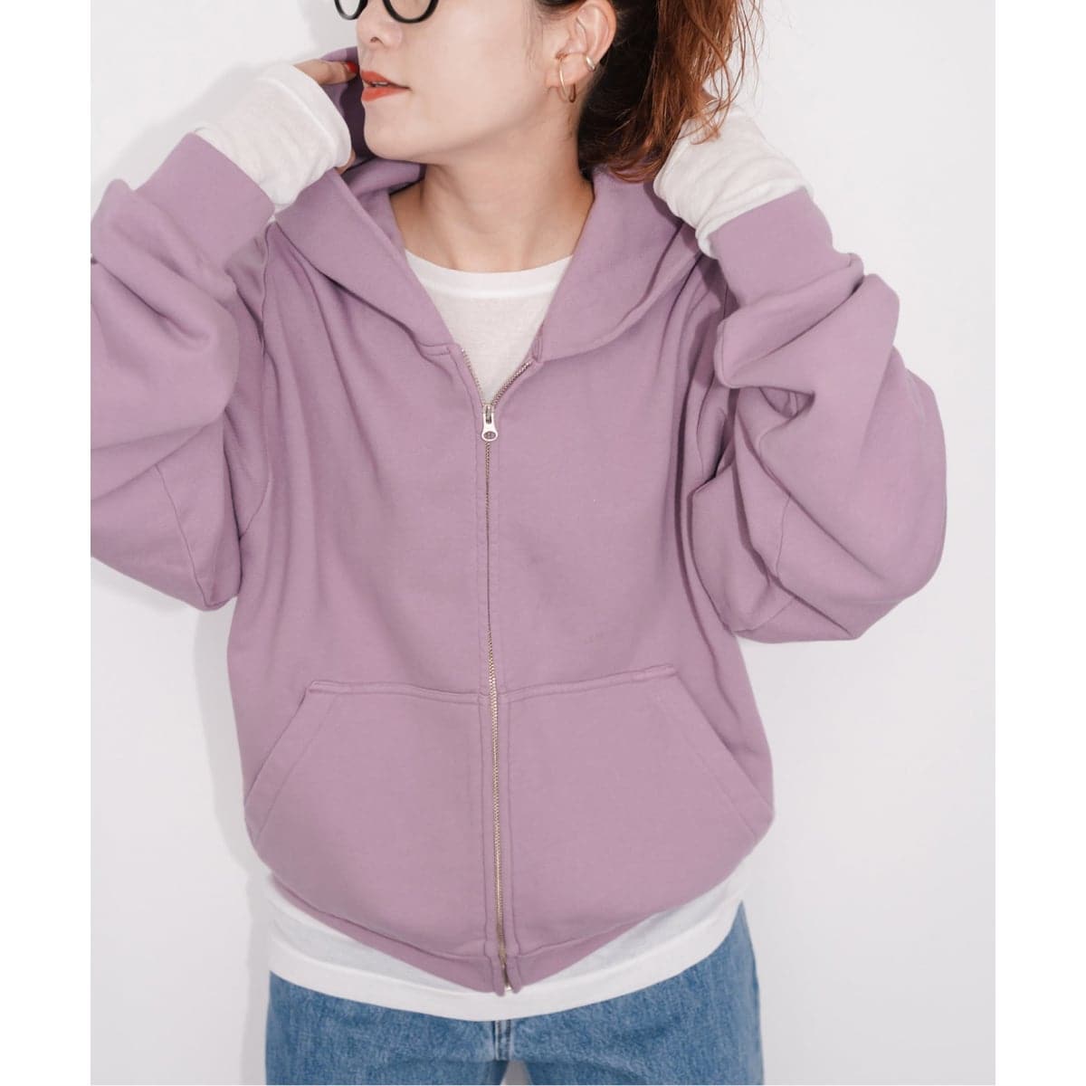 Spick&Span ロゴ裏毛ジップパーカー ロゴ裏毛ジップパーカー | スピック＆スパン(Spick and Span
