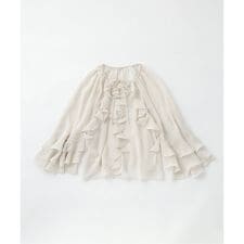 シフォンボリュームフリルブラウス