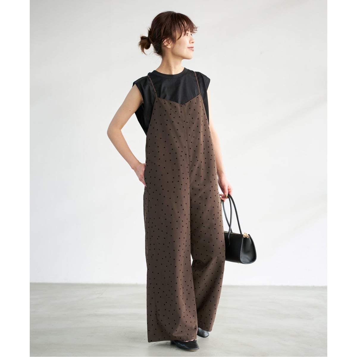 WEB限定》フロッキードットキャミサロペット | スピック＆スパン(Spick