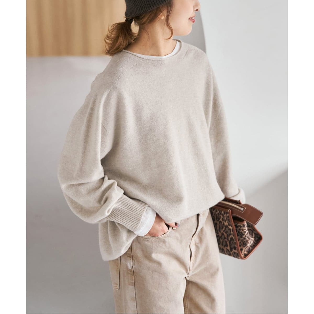 IENA イエナ　フロッキードットシアープルオーバー 追加2》フロッキードット シアープルオーバー（ニット／セーター