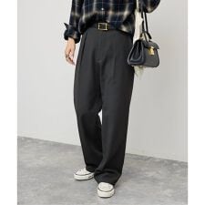 スピック＆スパン(Spick and Span)の《手洗い可》起毛タックテーパードパンツ