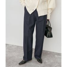 スピック＆スパン(Spick and Span)の《手洗い可》起毛タックテーパードパンツ