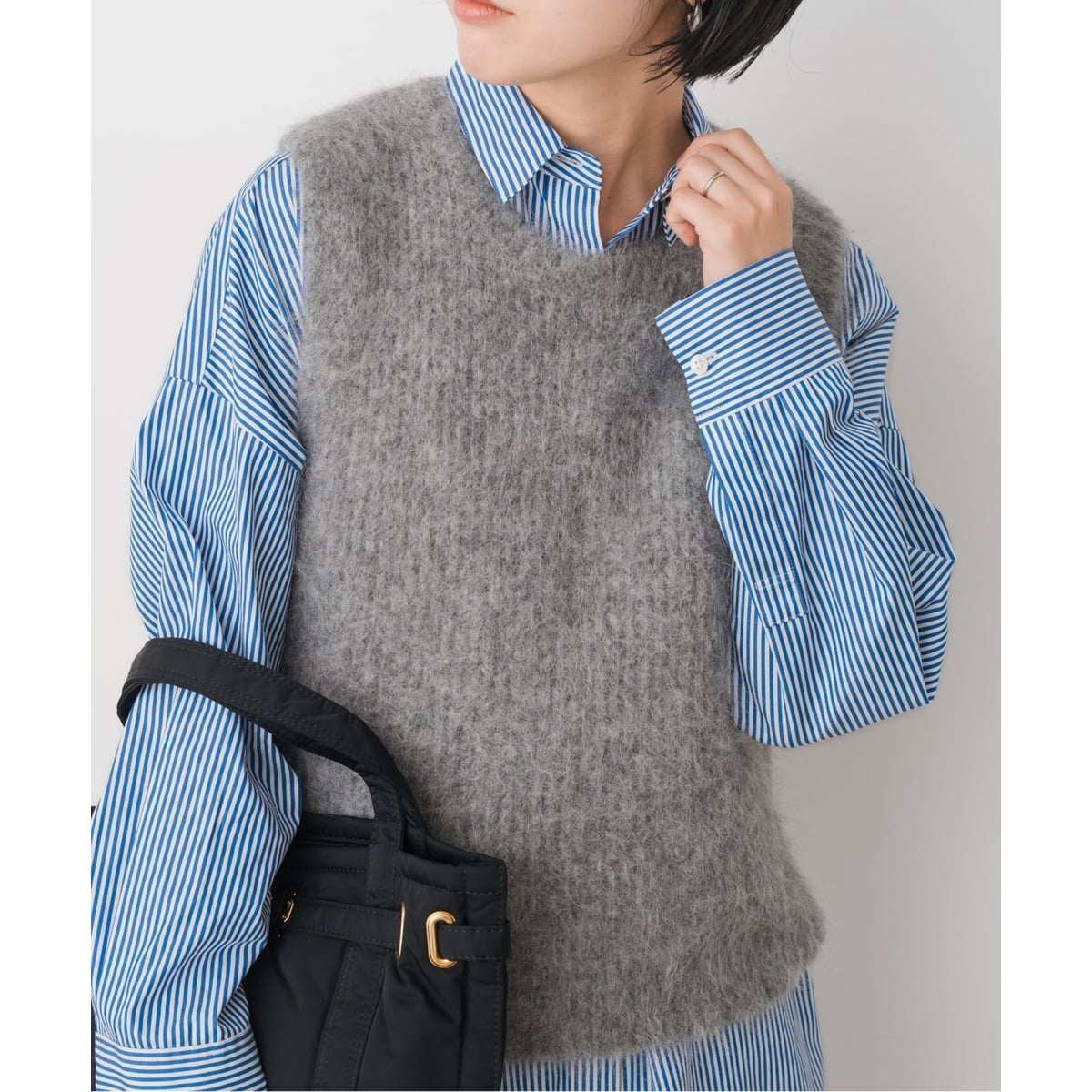 ★美品★リネンブレンドツイードベスト リネンブレンドツイードベスト | スピック＆スパン(Spick and