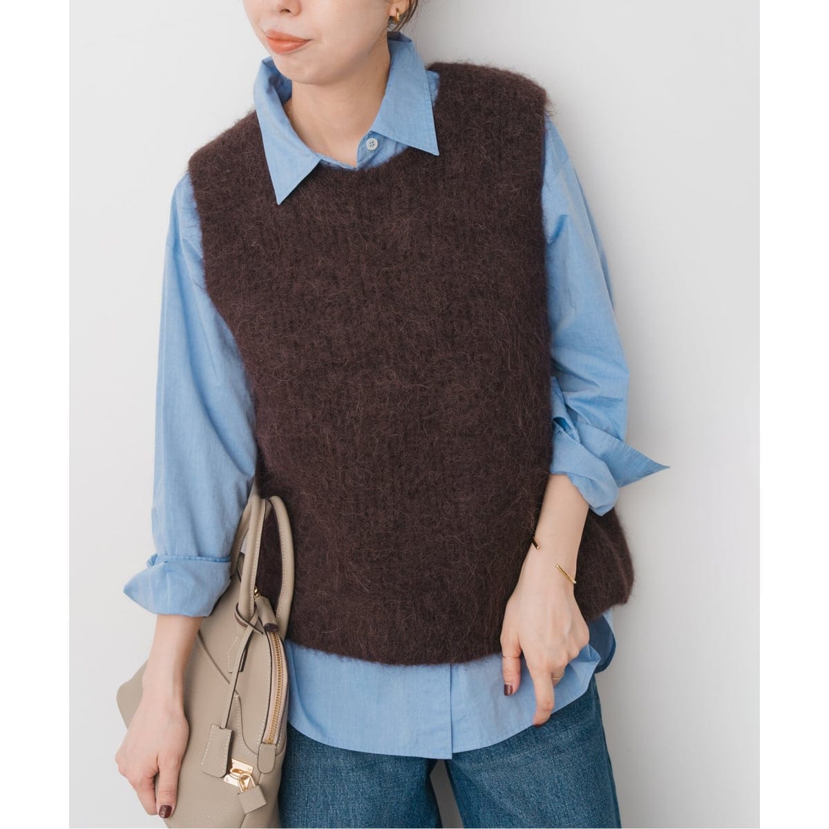 merumoさま専用　Spic&Span/スピック&スパン リネンツイードベスト merumoさま専用 Spic&Span/スピック&スパン リネンツイードベスト