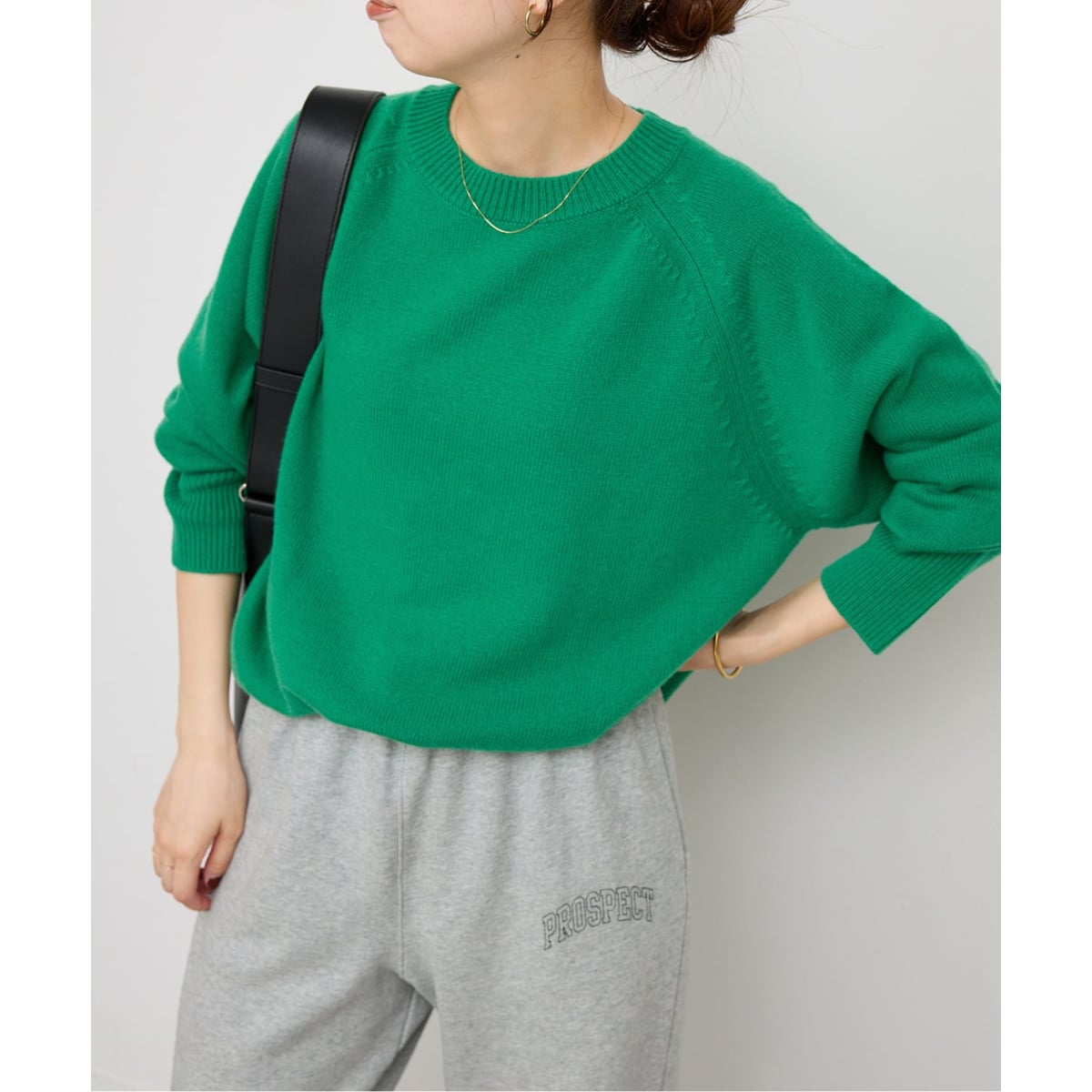 追加》ウールカシミヤ ラグランクルーネックニット | スピック&スパン 追加》ウールカシミヤ ラグランクルーネックニット | スピック&スパン