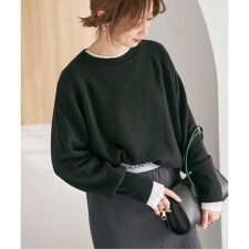 スピック＆スパン(Spick and Span)の《WEB限定カラー有り》ウールカシミヤ ラグランクルーネックニット