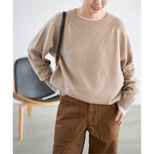 スピック＆スパン(Spick and Span)の《WEB限定カラー有り》ウールカシミヤ ラグランクルーネックニット