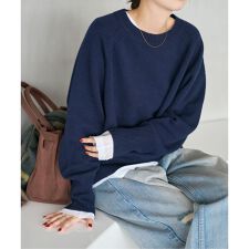 スピック＆スパン(Spick and Span)の《WEB限定カラー有り》ウールカシミヤ ラグランクルーネックニット