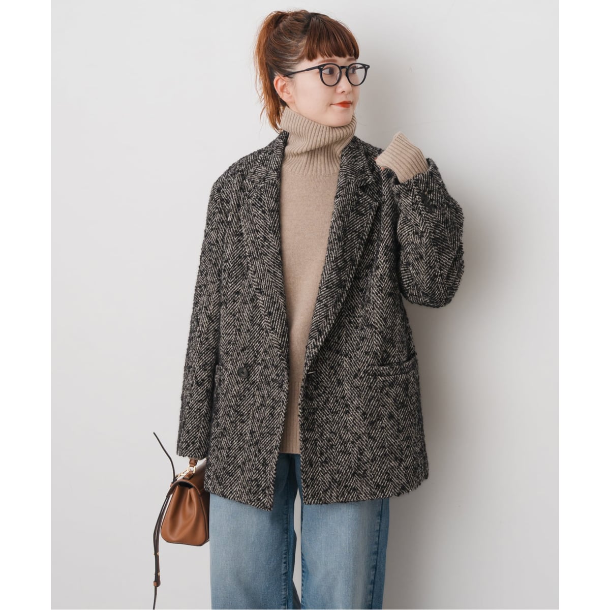 Spick & Span ヘリンボンツイードジャコット ヘリンボンツイードジャコット | スピック＆スパン(Spick and Span