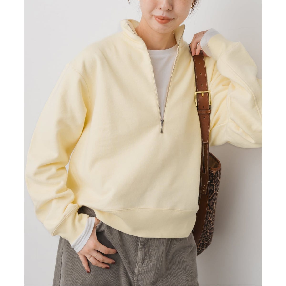 H271*スピックアンドスパン☆カットソー☆プルオーバー☆ベージュ☆F Spick & Span（スピックアンドスパン）の「ペーパーヤーン 2WAY