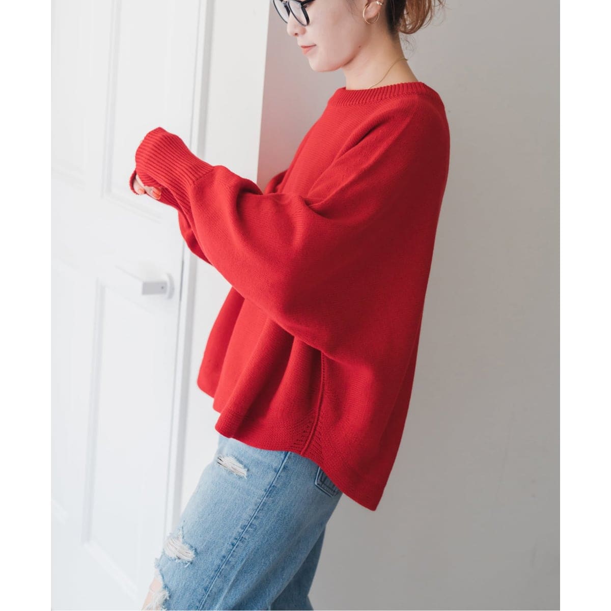 追加2》バルキーヤーンドルマンロングリブニット | スピック＆スパン