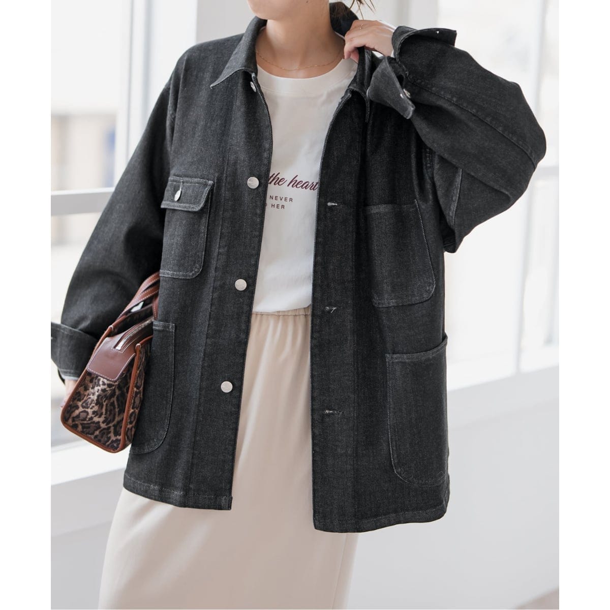 サロン アダム エ ロペ　kuro DENSE DENIM JACKET KURO（クロ）】DENSE DENIM JACKET | サロン アダム エ ロペ