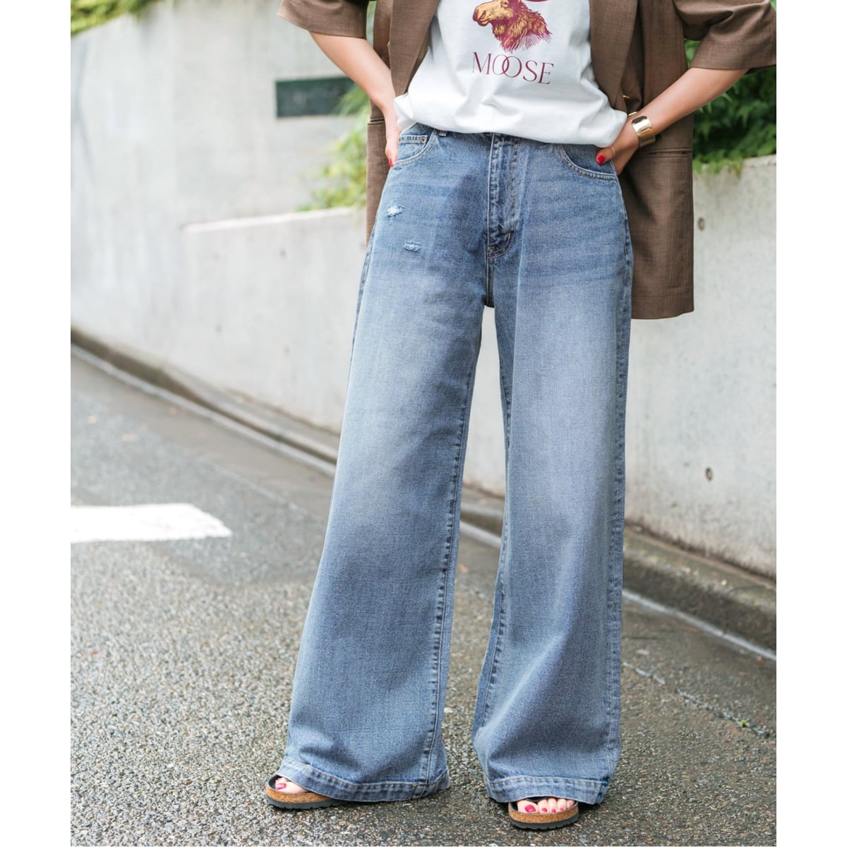 パンツ 5 1/2 BAGGY DENIM Spick and Span Spick & Span（スピックアンドスパン）の「5 1/2 BAGGY DENIM