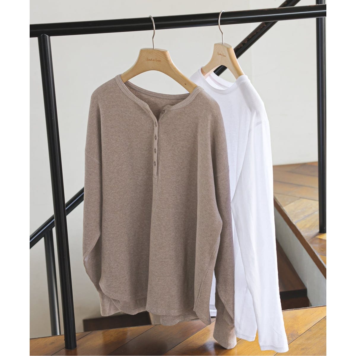追加2》2枚SETヘンリーネックプルオーバー | スピック＆スパン(Spick