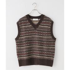 DUNST/ダンスト CRAFTED Vネック ニットベスト