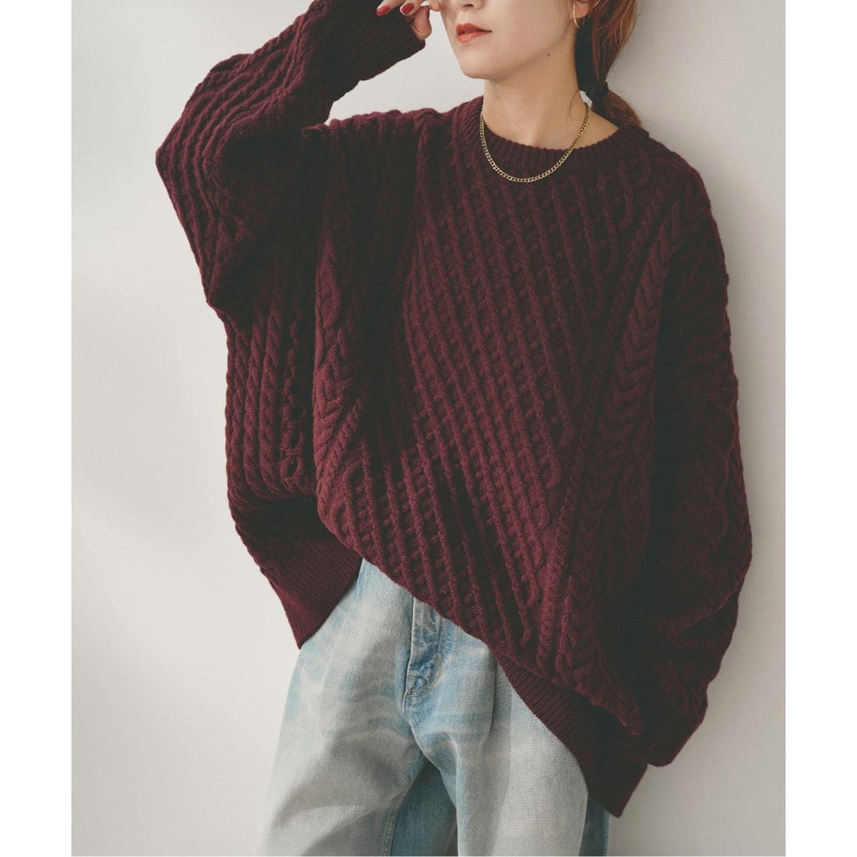 追加》ルーズモヘヤMIXボートネックニット | スピック＆スパン