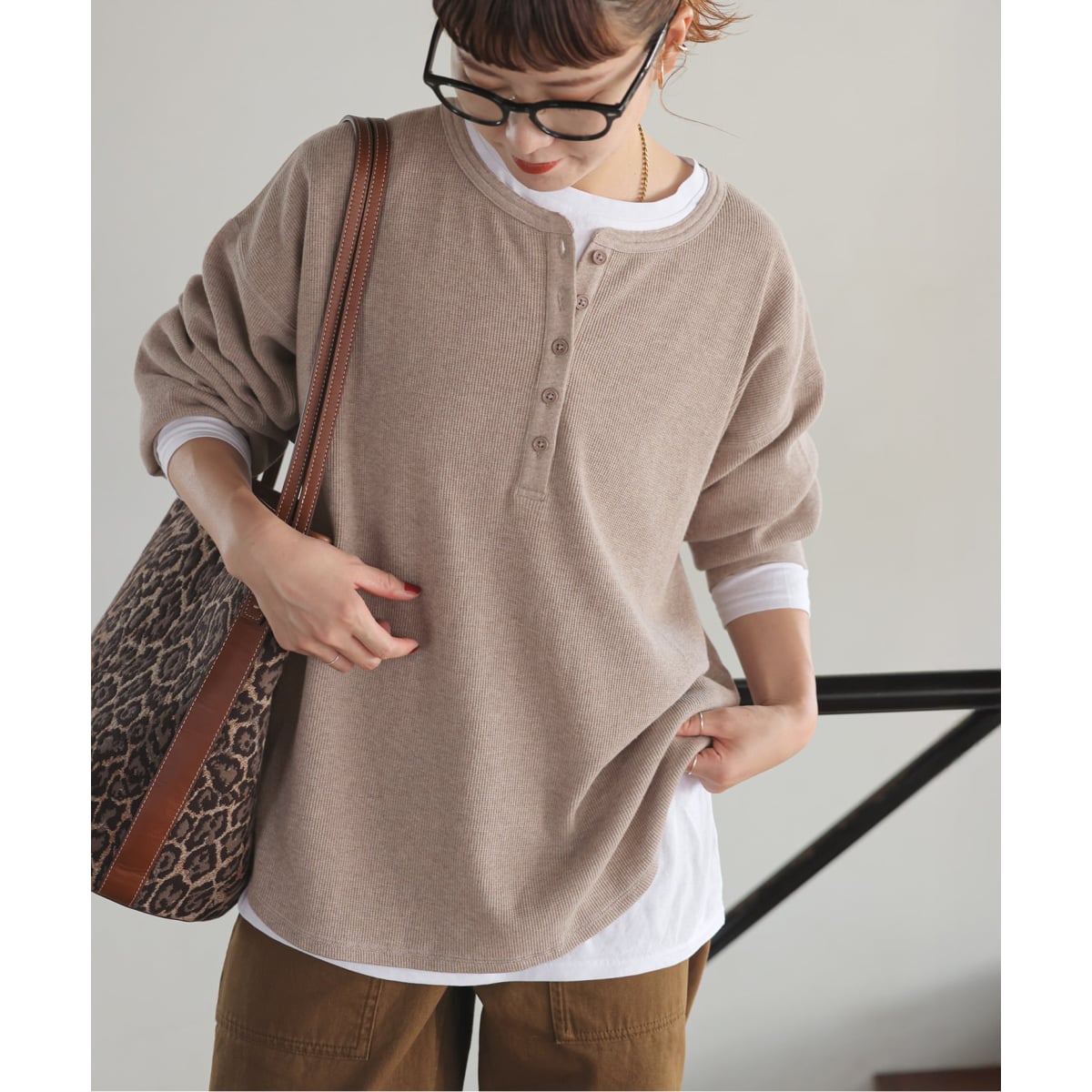 【新品タグ付】Spick and Span 2枚SETヘンリーネックプルオーバー 追加3WEB限定》2枚SETヘンリーネックプルオーバー（Tシャツ