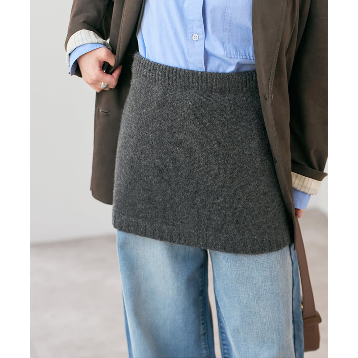 Spick and Span ウールメルトンミニスカート ウールメルトンミニスカート | スピック＆スパン(Spick and Span