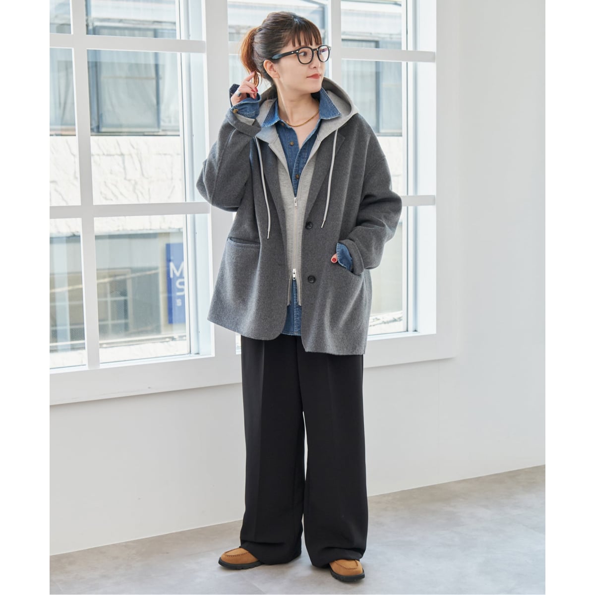 追加4》ストレッチジップフードパーカー | スピック＆スパン(Spick and