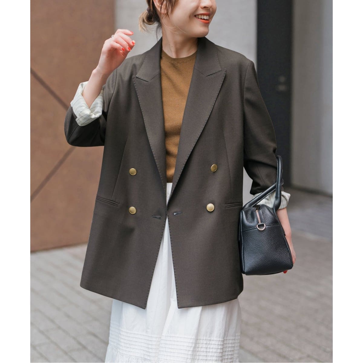 spick and span ウールブレンドダブルブレストジャケット25AW 追加予約》ウールブレンドダブルブレストジャケット | スピック