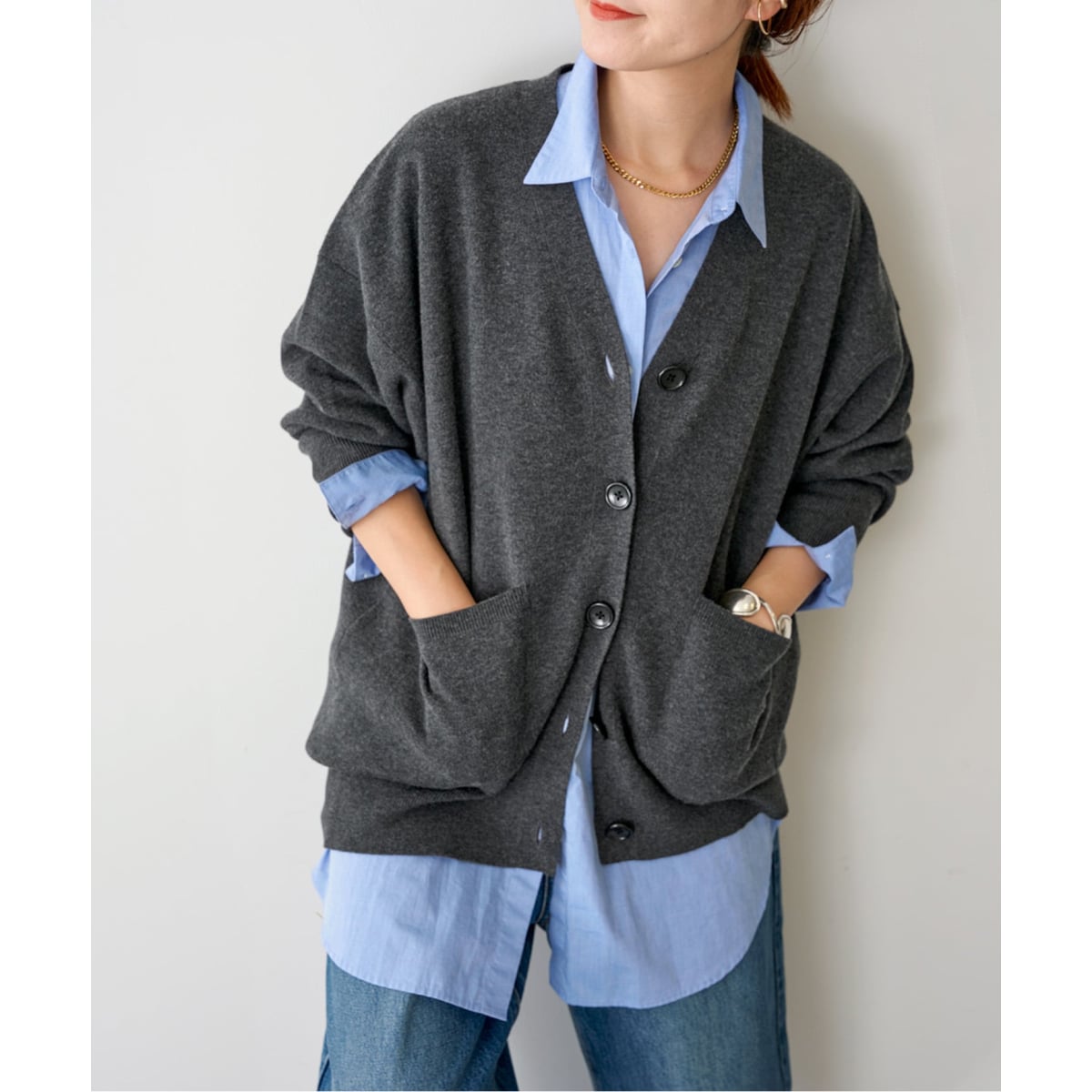 Spick and Span ダブルジャガードビッグカーディガン Spick & Span（スピックアンドスパン）の「≪追加≫ダブル