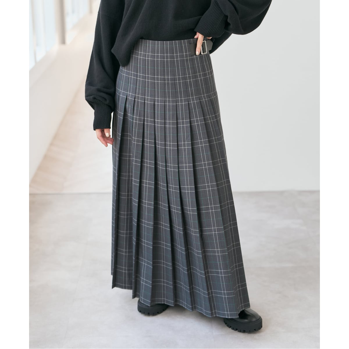 リネン混カールマイヤースカート | ブージュルード(Bou Jeloud