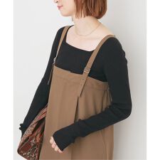 《手洗い可》スクエアリブニット