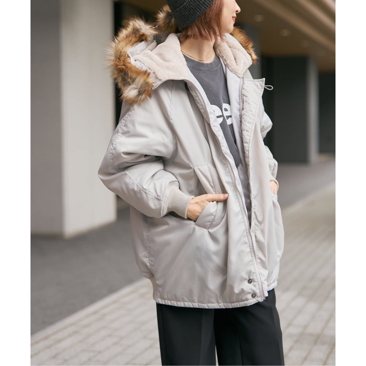 撥水フーデッドダウンハーフコート | スピック＆スパン(Spick and Span