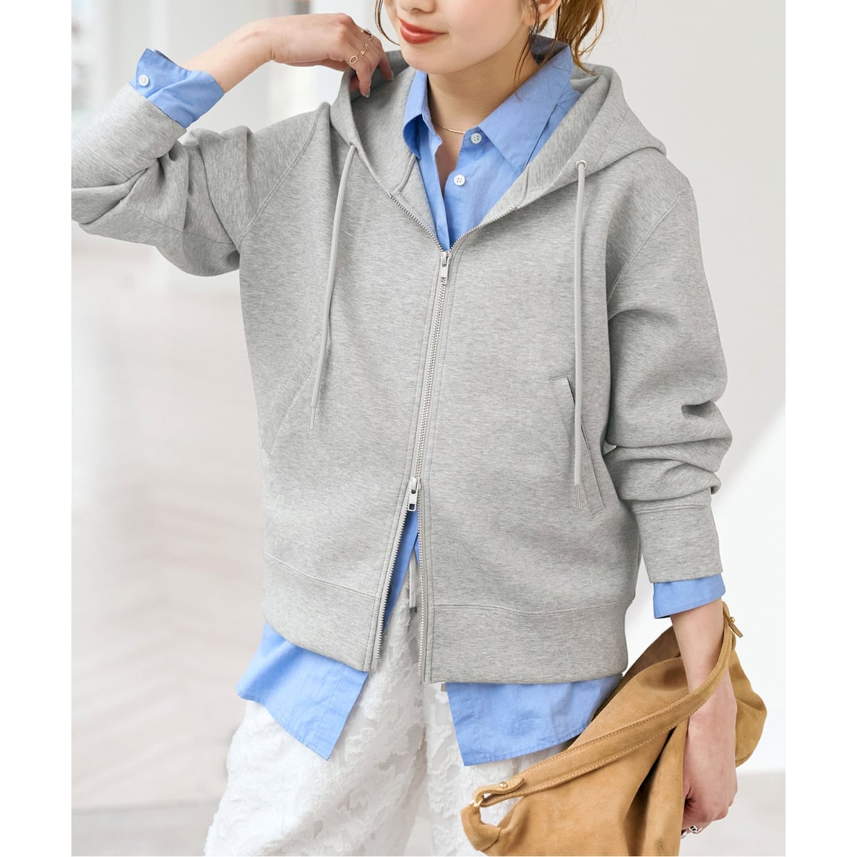 追加5》ストレッチジップフードパーカー | スピック＆スパン(Spick and