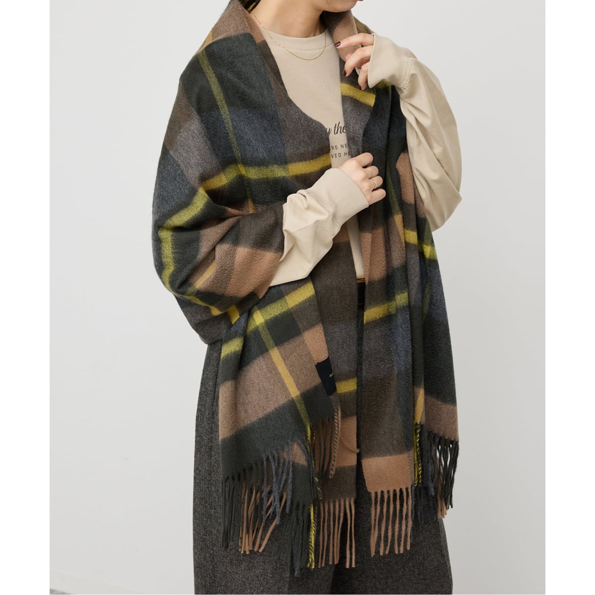 Spick & Span カシミヤチェックストール | スピック＆スパン(Spick and