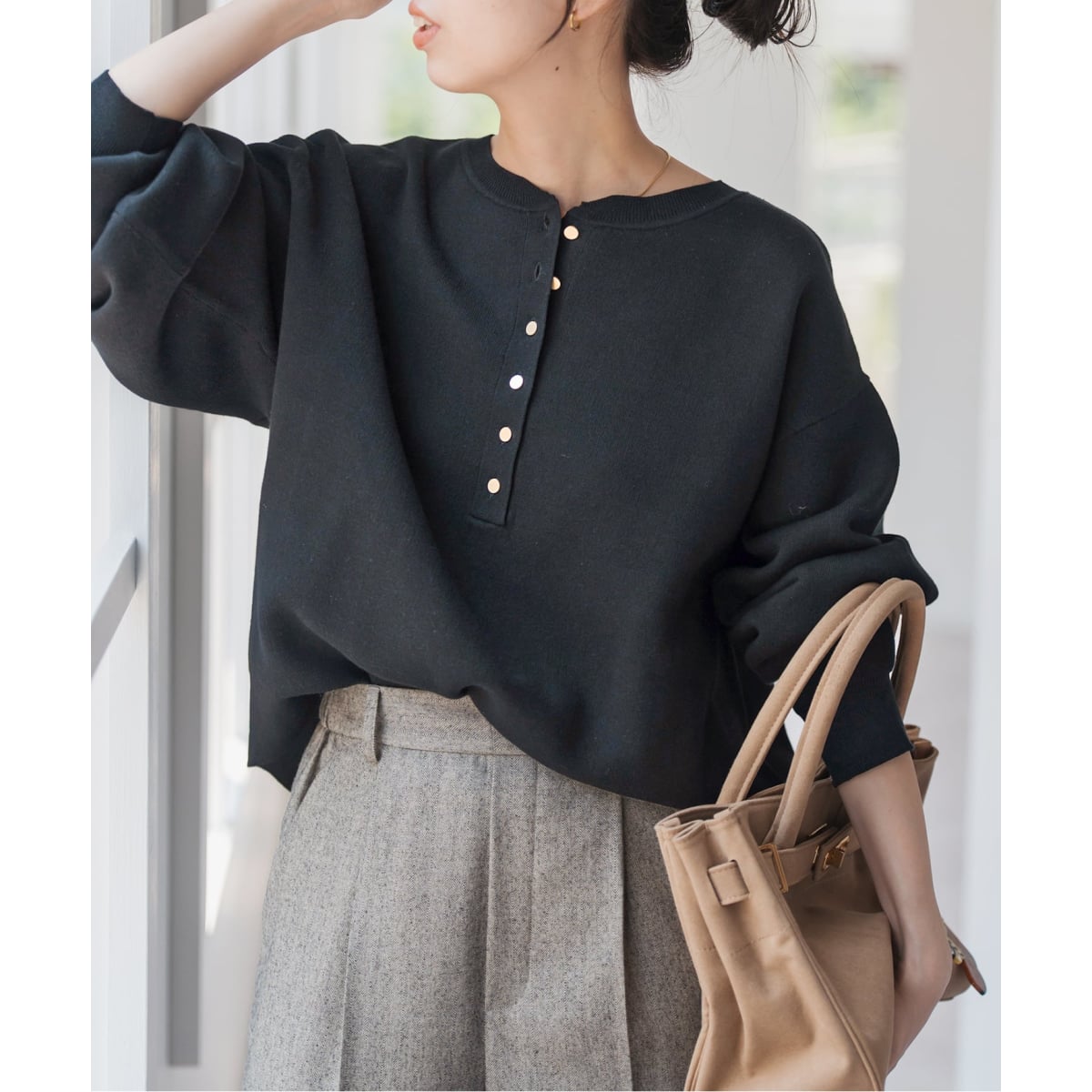 追加》ボートネックニュアンスプルオーバー | スピック＆スパン(Spick