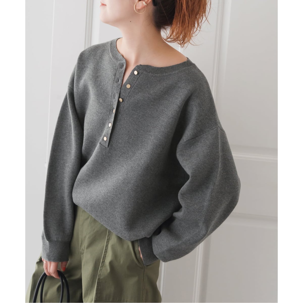 ビッグボタン ポロシアーニット | スピック＆スパン(Spick and Span