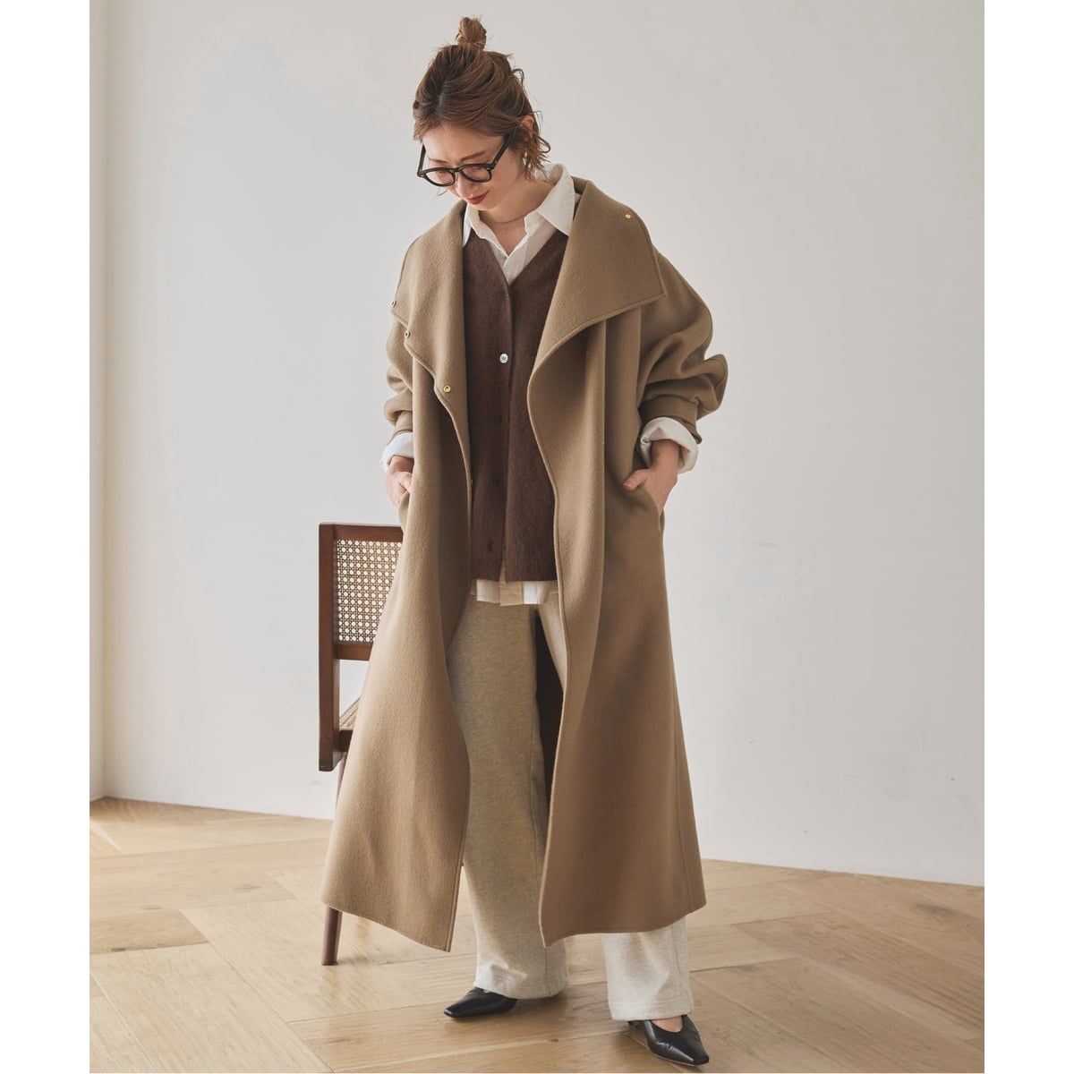 ビーバーニュアンスカラーオーバーコート | スピック＆スパン(Spick