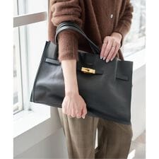 スピック＆スパン(Spick and Span)の《追加予約》VIOLAd’ORO / ヴィオラドーロ イタリアンWフェイスレザートートバッグ L