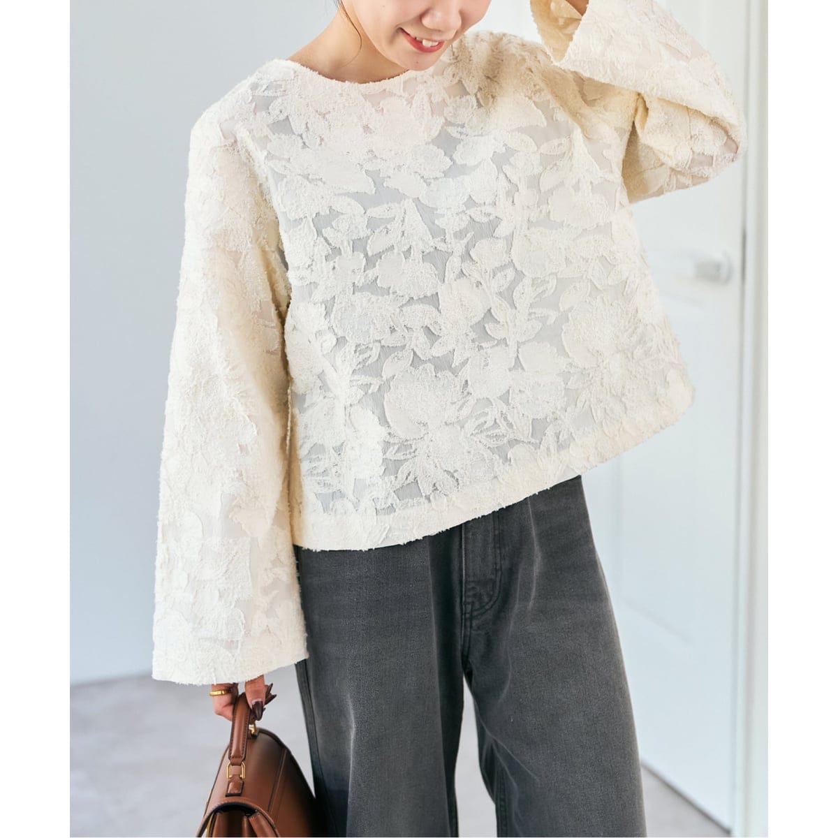 Spick & Span フレンチレースブラウス Spick & Span（スピックアンドスパン）の「60ローンフレンチレース